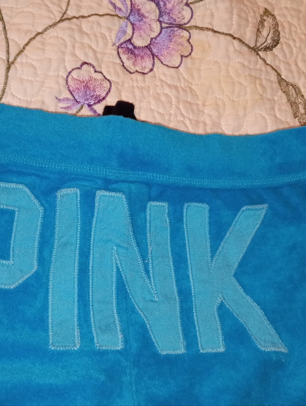 Vintage Y2K Terry Cloth Victoria's Secret Pink Booty Mini Short Shorts M VS - Picture 3 of 6
